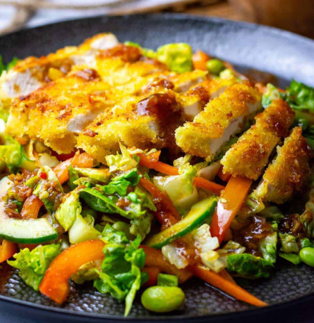 Chicken Katsu with Caesar salad